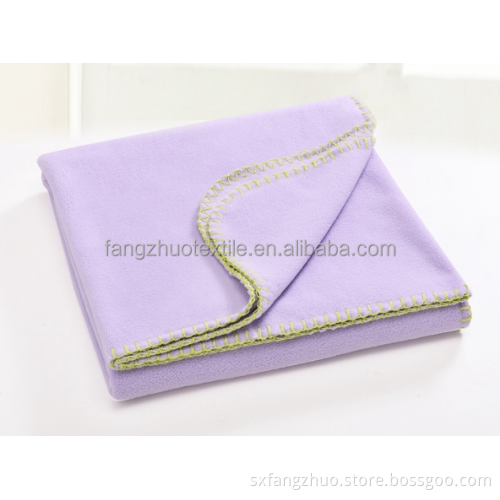 shaoxing fangzhuo factory directly cheap plain style polar fleece blanket